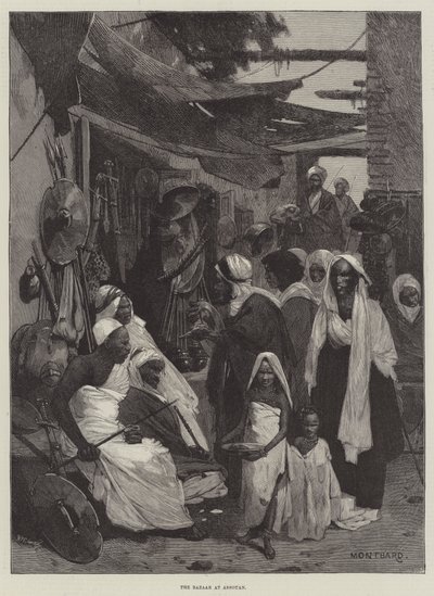 Le bazar à Assouan - Charles Auguste Loye